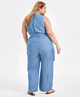 I.n.c. International Concepts Plus Utility Jumpsuit, Exclusively at Macy's