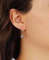 2028 Crystal Heart Drop Earrings