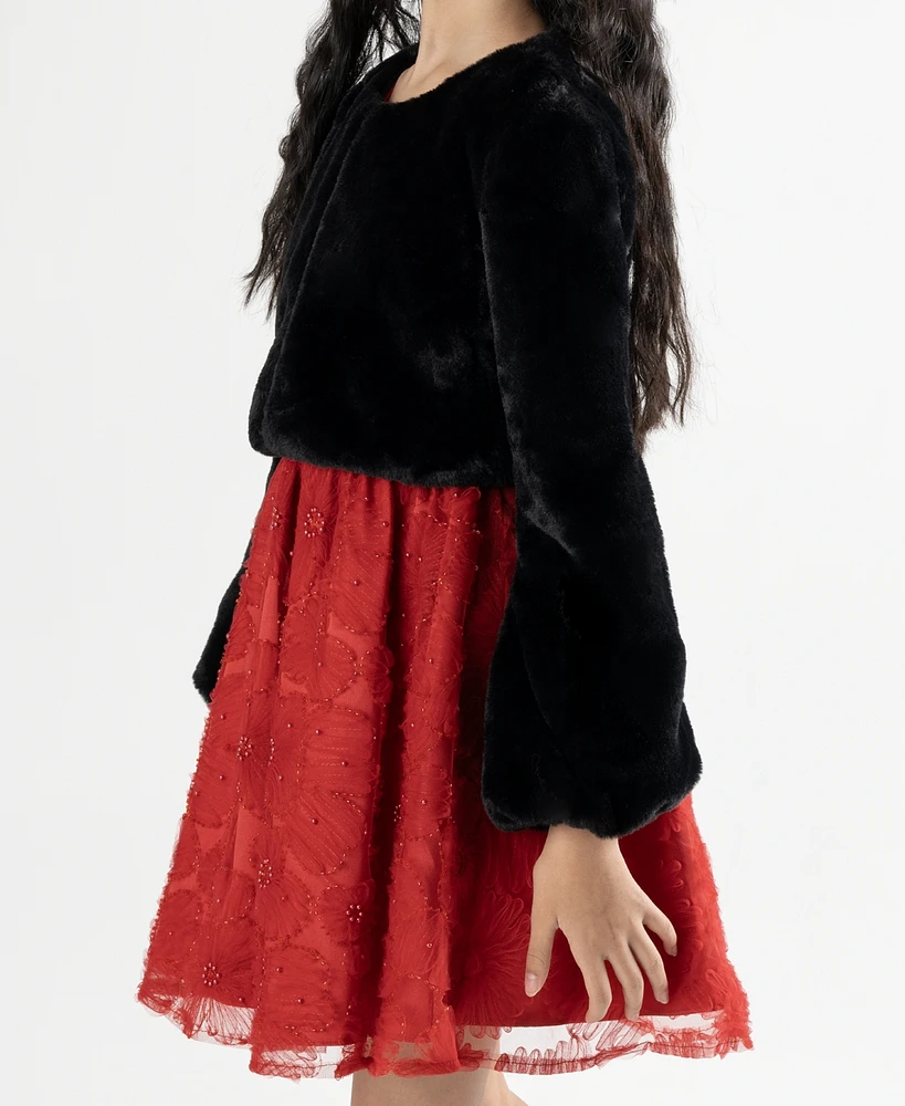 Rare Editions Big Girls Faux Fur Jacket