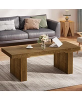 Tribesigns Rectangle Coffee Table: 47.24-Inch Wood Modern Coffee Table Cocktail Table for Living Room, Farmhouse Coffee Table Center Table Tea Table w