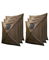 Quick-Set Clam Quick Screen Hub Brown Fabric Wind & Sun Panels Accessory Only (6 Pack