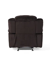 Streamdale Furniture Classic Design, Brown Plush Fabric, Glider Recliner