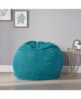 Streamdale Furniture Kenli Modern Corduroy Polyester 3 Foot Bean Bag Chair, Dark Teal