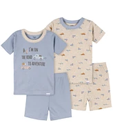 Gerber Baby Boys Short Pajamas Set, 4 Piece