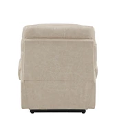 Streamdale Furniture Nairi Power Recliner w/Lift, Heating & Massage, Light Gray Leather Aire