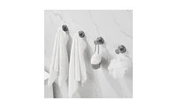 Slickblue Round Base Wall Hanging Coat Hook with Screws Gun Grey Towel Hook for Stylish and Durable Storage