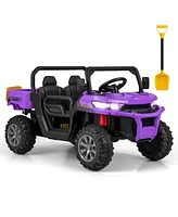 Hongge 12V Kids Ride On Truck Car with Remote Control and 2 Seaters