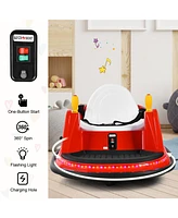 Hongge 12V Electric Kids Ride On Bumper Car with Flashing Lights for Toddlers