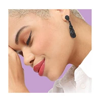 Sohi Women's Corroded Drop Earrings