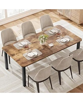 gaomon Industrial Dining Table for 68 People, 78.7" Long Kitchen Table, Wood Dining Table