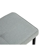 Tufted Extra-Long Entryway Bench, 51" Bedroom Benches Upholstered Dining Benches, Fabric End of Bed Bench for Bedroom Dining Room Living Room Ent