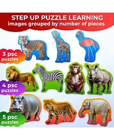 Quokka 40 Big PieceToddler Puzzles Ages 2-4 - 8 Realistic Animal Shapes