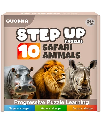 Quokka 40 Big PieceToddler Puzzles Ages 2-4 - 8 Realistic Animal Shapes