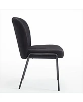 Streamdale Furniture iron foot dining chair, no armrest, high back, suitable for dining room, living room, balcony