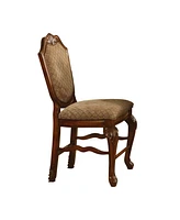 Streamdale Furniture Chateau De Ville Counter Height Chair (Set-2), Fabric & Cherry