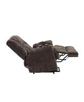 Streamdale Furniture Pacay Power Recliner w/Lift, Heating & Massage, Brown Velvet