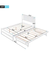Slickblue Platform Bed with Adjustable Trundle for Versatile Sleep Solutions and Space Efficiency