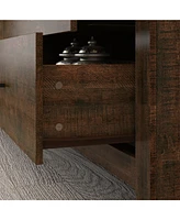 Homsee Brown 6-Drawer Finish Dresser Chest of Drawers Cabinet