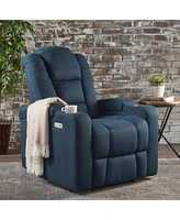 Streamdale Furniture 33" Wide Power Standard Recliner Chair With Arm Storage With Usb