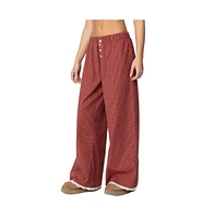 Edikted Women's Dakota Plaid Pants