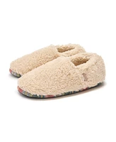 Feelgoodz Women's Faux Sherpa Laidback Slipper Artisan Woven Indoor Closed Heel House Shoes