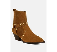 Rag & Co Rodeo Studded Suede Ankle Boots