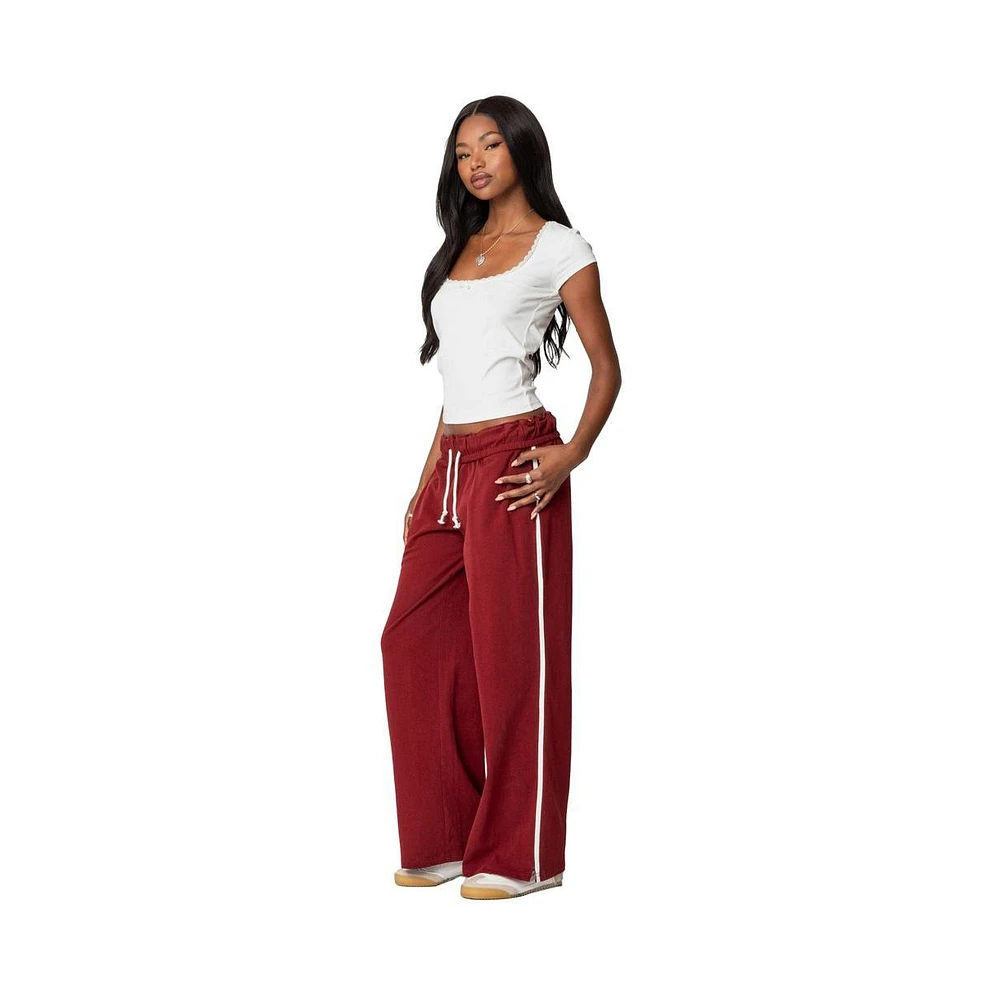 Edikted Women's Chance Fold Over Sweatpants