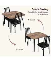 gaomon Kitchen Table and Chairs for with with Chamfer Design