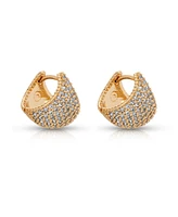 Ettika Pave Encrusted Huggies Hoops Earrings