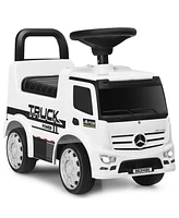 Sugift Children Push and Ride Racer Licensed Mercedes Benz Push Truck Car-White