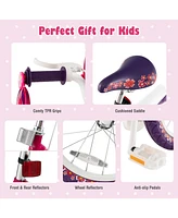 Sugift 16 Inch Kids Bike with Doll Seat and Removable Training Wheels