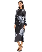 Donna Morgan Women's Printed Cutout-Back Midi Dress