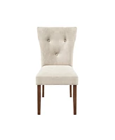 Streamdale Furniture Dining Chairs Set of 2, Upholstered Kitchen & Dining Room Chairs(Cream)