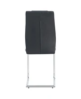 Streamdale Furniture Modern Dining Chairs with Faux Leather Padded Seat Dining Living Room Chairs Upholstered Chair with Metal Legs Design for Kitchen