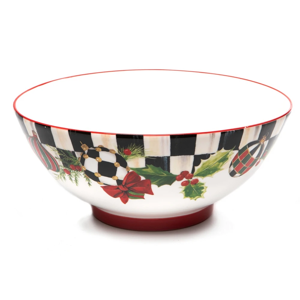 Mackenzie-Childs Deck The Halls Serving Bowl