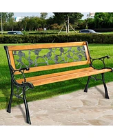 Sugift 49 1/2 Inch Patio Park Garden Porch Chair Bench