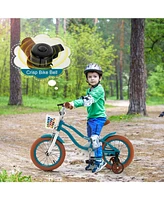 Sugift 12 Inch Kids Bike Adjustable with Removable Basket for 3-4 Years Old-12 inches