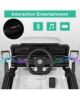 Hongge 12V Kids Ride on Truck Car with Remote Control Threaded Wheels and 3 Speeds