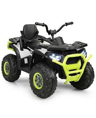 Hongge 12V Kids Electric Atv with 2 Speeds, Led Lights, and All-Terrain Wheels