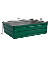 Sugift 40 Inch x 32 Inch Patio Raised Garden Bed for Vegetable Flower Planting