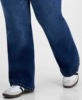 Celebrity Pink Trendy Plus High-Rise Curvy Bootcut Jeans