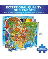 Quokka 3 Pack Puzzles for Kids Ages 8-10 and Adults - World, Usa Map & Space