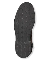 Karl Lagerfeld Men's Double Buckle Tire Tread Sole Boot