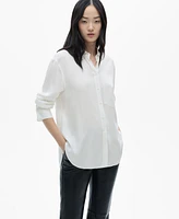 Mango Women's Buttoned Flowy Shirt