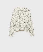 Mango Women's Marbled Openwork Knitted Sweater