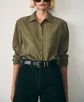 Mango Women's Pocket Modal Shirt