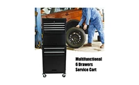 Slickblue High Capacity 6-Drawer Rolling Tool Chest with Wheels for Easy Storage and Mobility