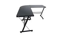 Slickblue Durable Black L-Shaped Stalinite Splicing Computer Desk 402C for Efficient Workspace Organization