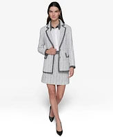 Karl Lagerfeld Paris Women's Two-Tone Tweed Blazer