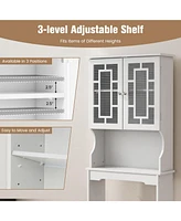 Sugift Bathroom Spacesaver Over the Toilet Door Storage Cabinet